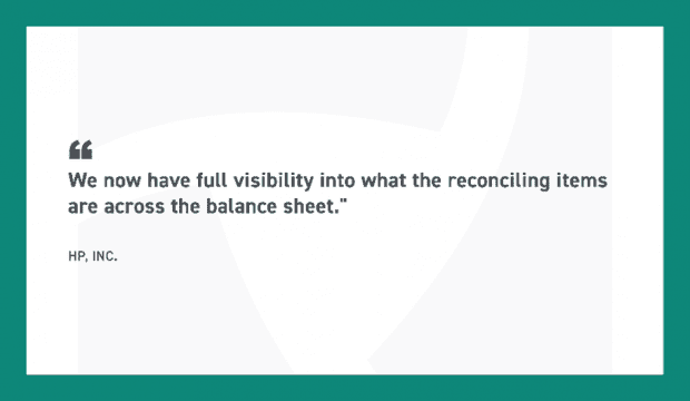 Quote about visibility from Trintech's customer HP, inc.